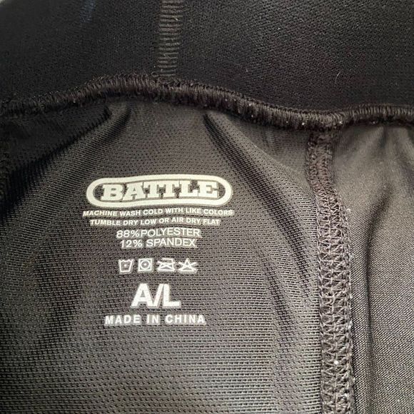 Black Spandex Tights Compression Pants Large - Picture 4 of 4